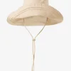 Hot Thrills Sonny Drawstring Bucket Hat - Unbleached