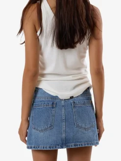 Discount Thrills Sophie Skirt - Dark Dust Blue DarkDustBlue