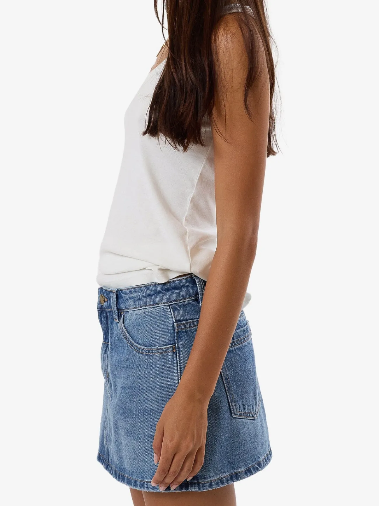 Discount Thrills Sophie Skirt - Dark Dust Blue DarkDustBlue