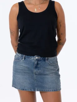 Sale Thrills Sophie Skirt - Vintage Mid Blue VintageMidBlue