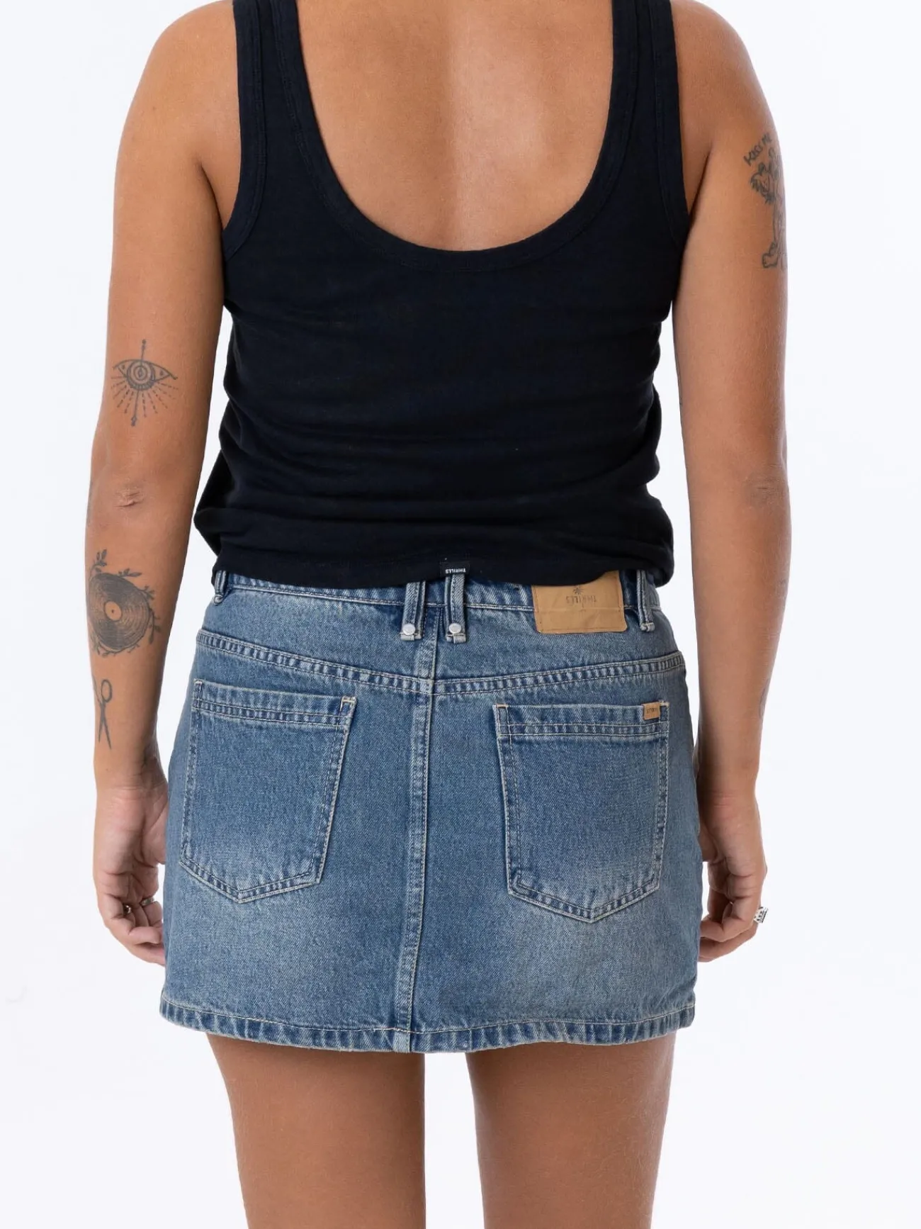 Sale Thrills Sophie Skirt - Vintage Mid Blue VintageMidBlue