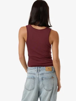 Hot Thrills Speed Of Fury Curve Tank - Dark Cherry DarkCherry