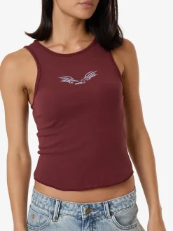 Hot Thrills Speed Of Fury Curve Tank - Dark Cherry DarkCherry