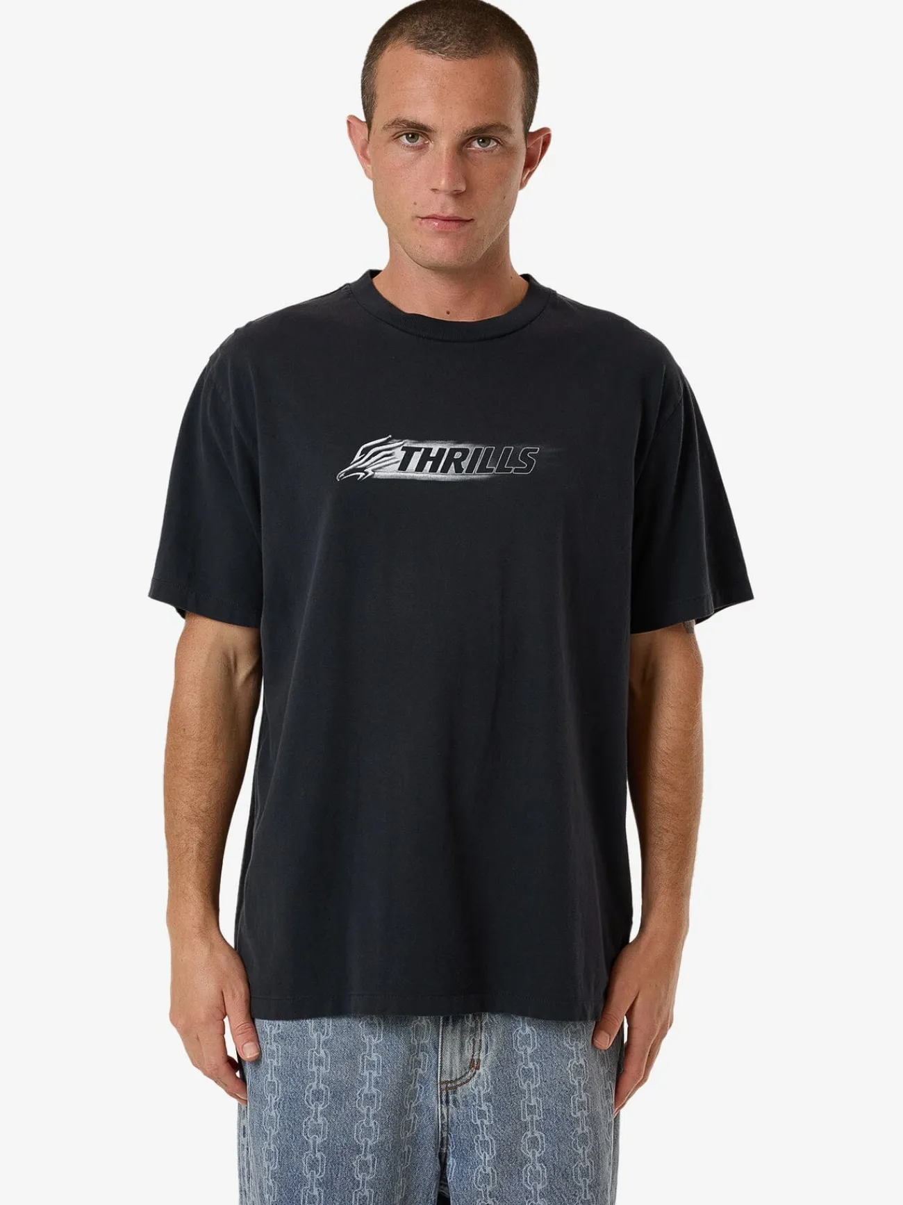 Sale Thrills Speed Of Fury Merch Fit Tee - Twilight Black TwilightBlack