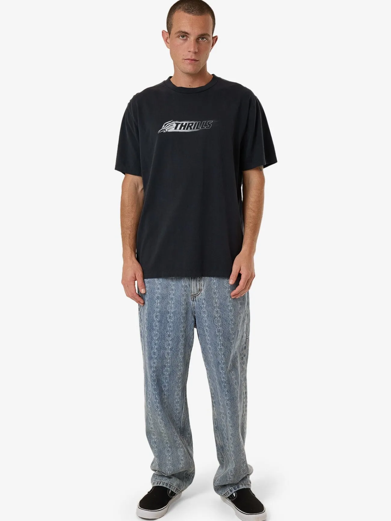 Sale Thrills Speed Of Fury Merch Fit Tee - Twilight Black TwilightBlack