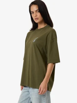 Hot Thrills Spirit Of Reality Oversized Tee - Burnt Olive BurntOlive