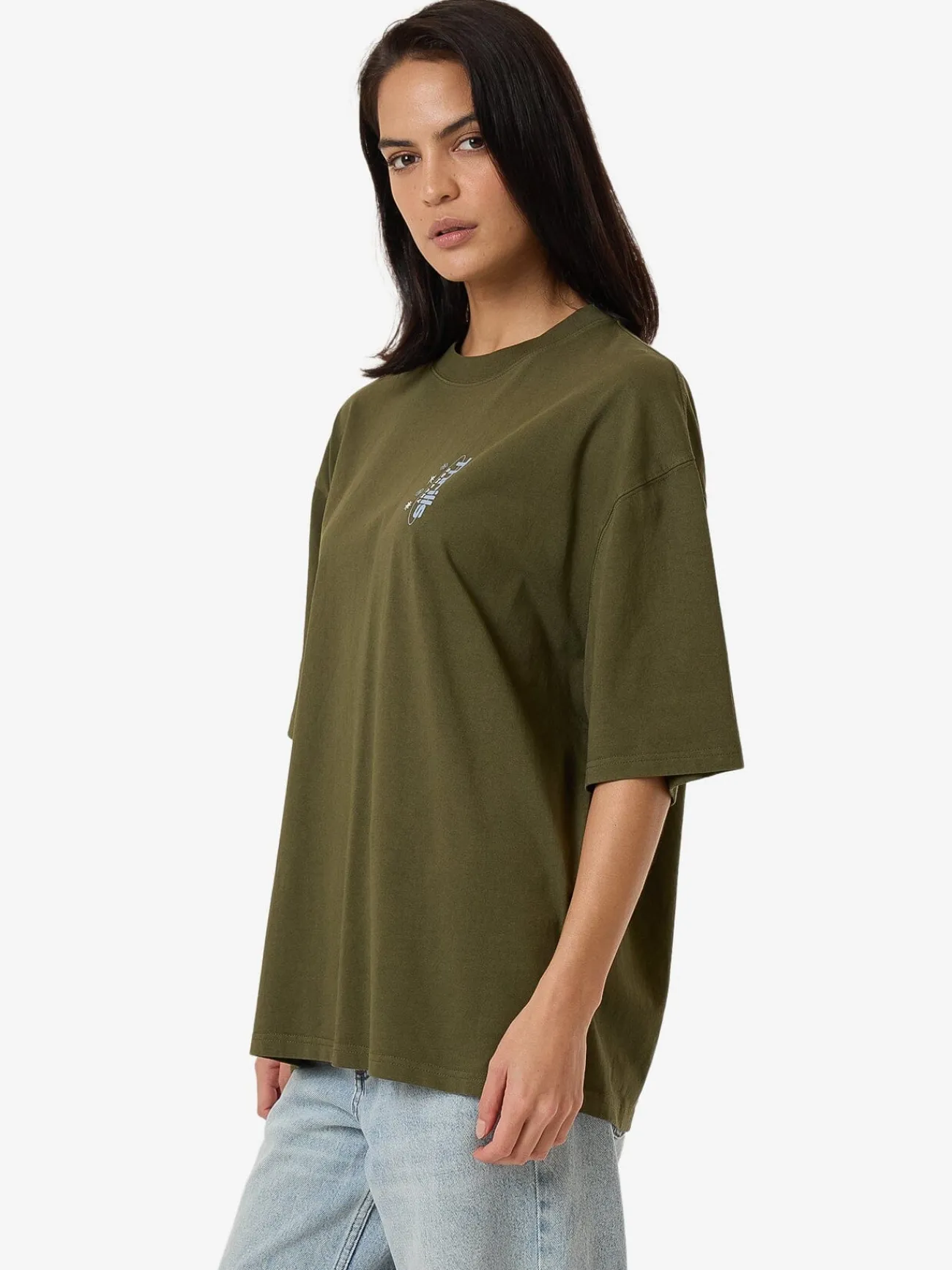 Hot Thrills Spirit Of Reality Oversized Tee - Burnt Olive BurntOlive