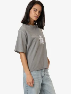 Hot Thrills Stay Aware Square Tee - Washed Grey WashedGrey