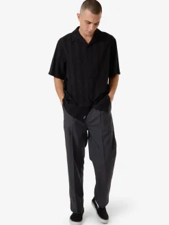 New Thrills Swan Song Bowling Shirt - Black