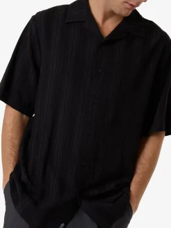 New Thrills Swan Song Bowling Shirt - Black