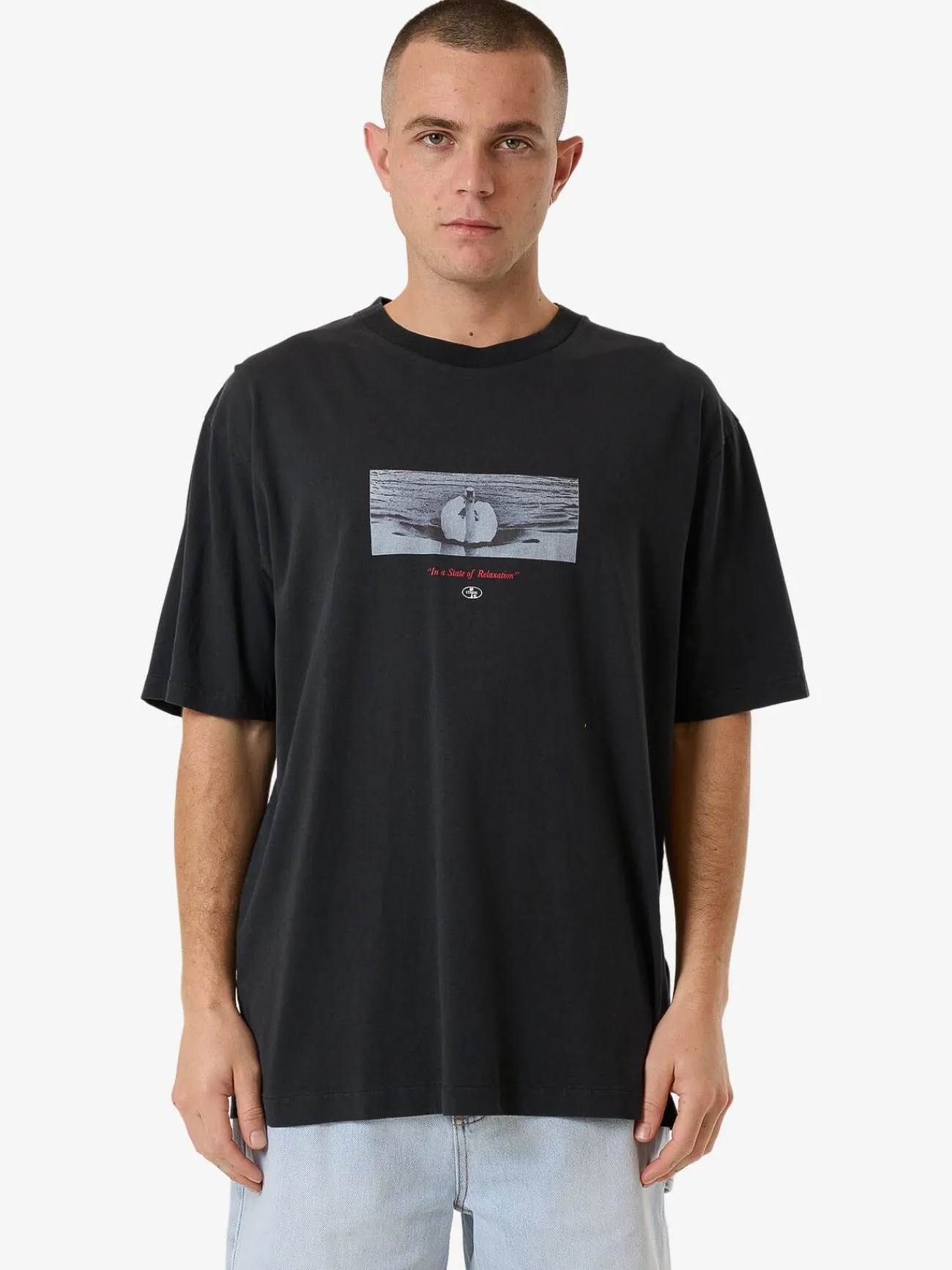 Sale Thrills Swan Song Oversize Fit Tee - Black