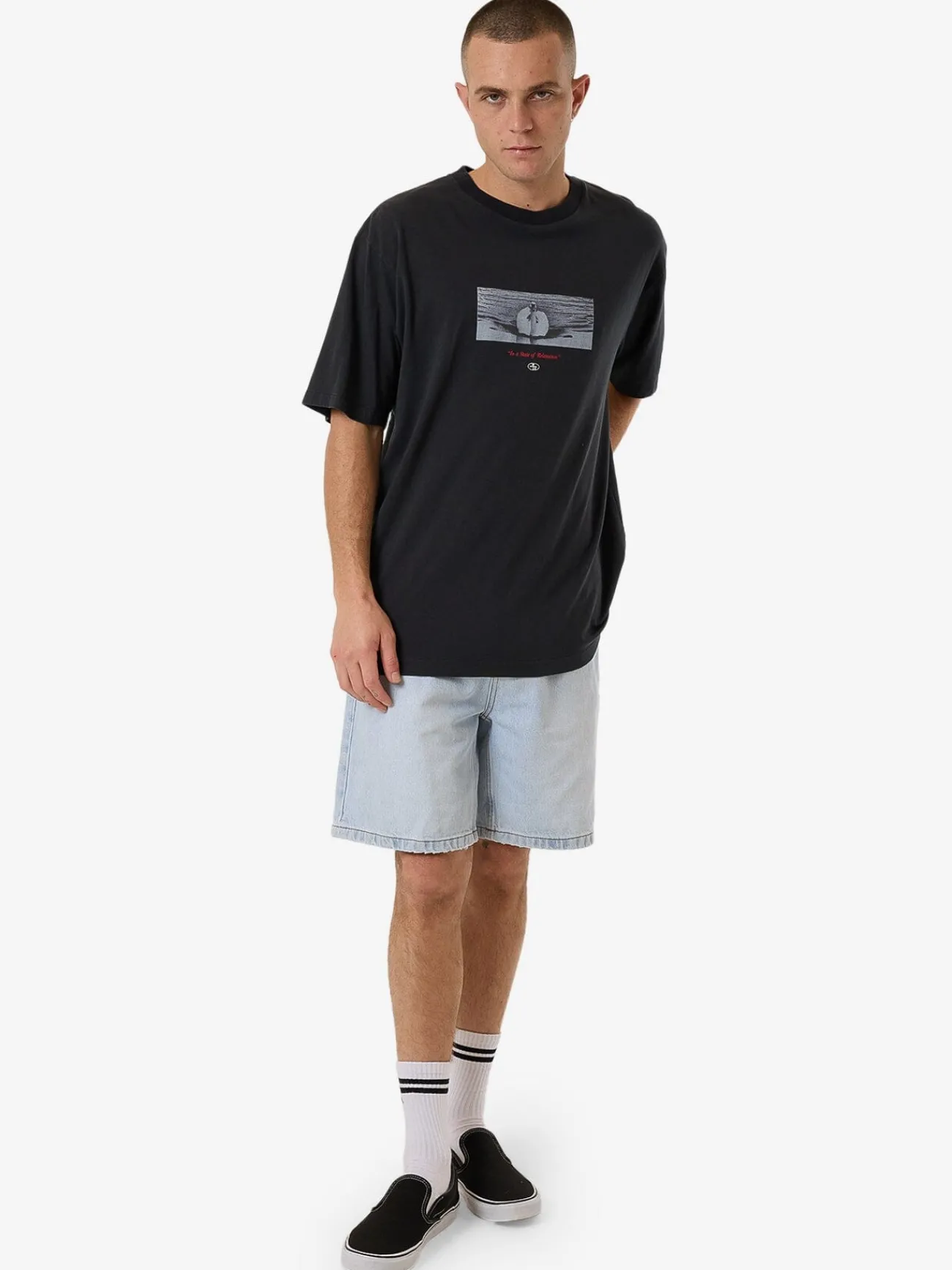 Sale Thrills Swan Song Oversize Fit Tee - Black