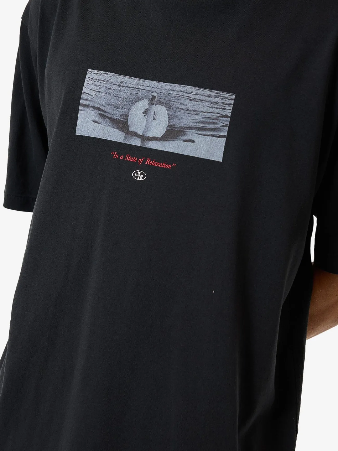 Sale Thrills Swan Song Oversize Fit Tee - Black