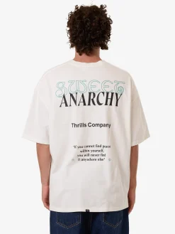 Discount Thrills Sweet Anarchy Box Fit Oversize Tee - Dirty White DirtyWhite