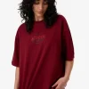 New Thrills Sweet Anarchy Oversized Tee - Cabernet