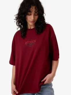 New Thrills Sweet Anarchy Oversized Tee - Cabernet