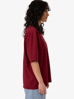 New Thrills Sweet Anarchy Oversized Tee - Cabernet