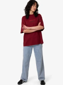 New Thrills Sweet Anarchy Oversized Tee - Cabernet