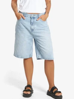 New Thrills Syd Baggy Denim Short - Ash blue Ashblue
