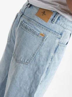 New Thrills Syd Baggy Denim Short - Ash blue Ashblue