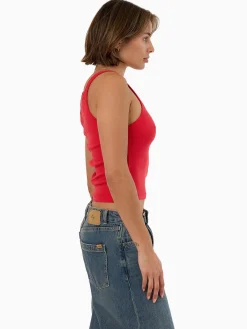 Fashion Thrills Base Tank - Flame Red FlameRed