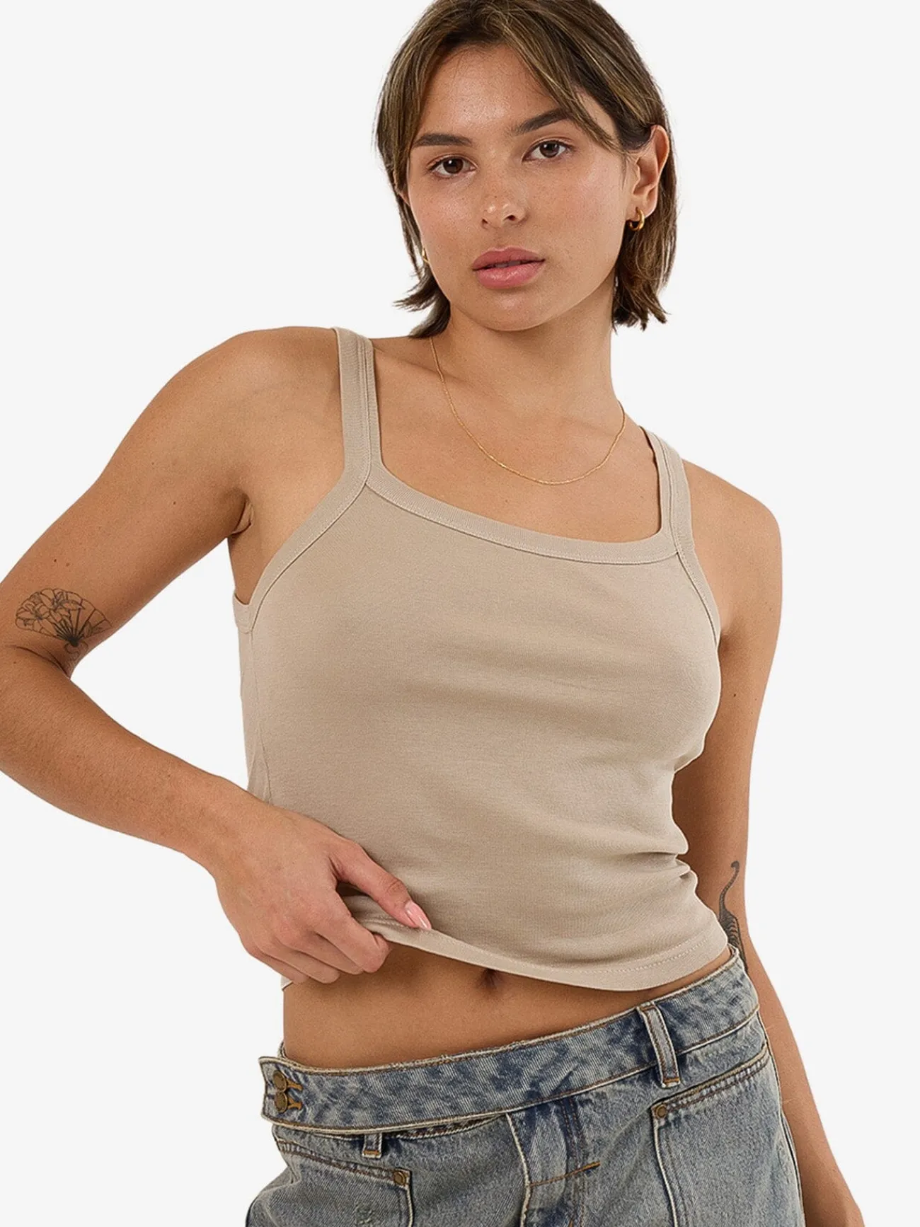 Sale Thrills Base Tank - Stone