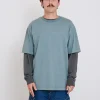 Hot Thrills Military Oversize Fit Tee - Stormy Sea StormySea