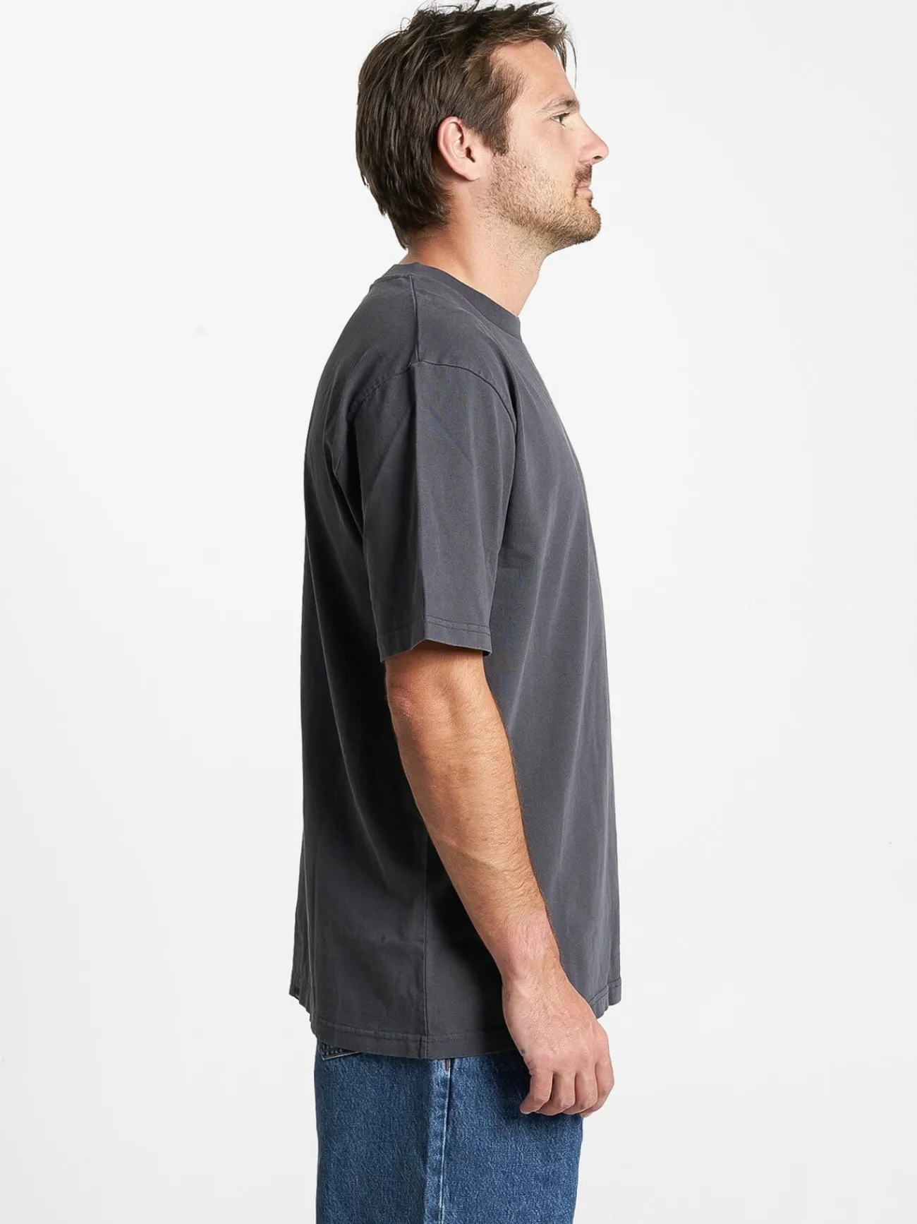 Discount Thrills Military Oversize Fit Tee - Dark Charcoal DarkCharcoal