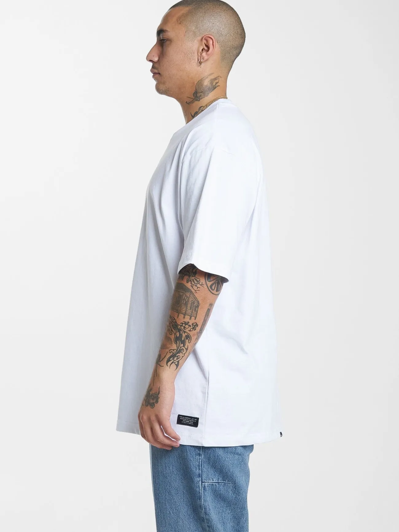 Best Thrills Military Oversize Fit Tee - White