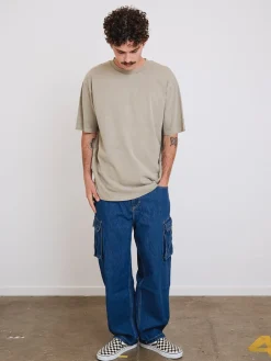New Thrills Military Oversize Fit Tee - Aluminium
