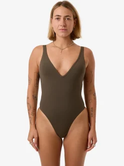 New Thrills Plunge One Piece - Tarmac