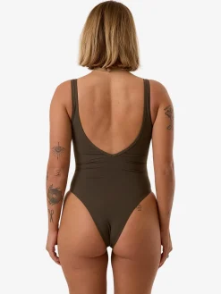New Thrills Plunge One Piece - Tarmac