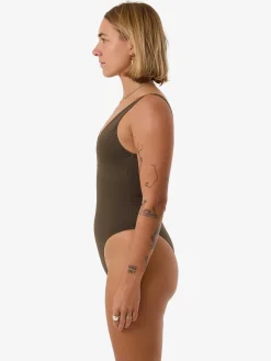 New Thrills Plunge One Piece - Tarmac
