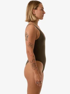 New Thrills Plunge One Piece - Tarmac