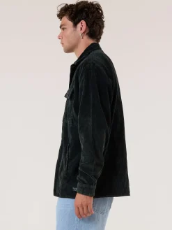 New Thrills Reality Long Overshirt - Black - Turkish Coffee TurkishCoffee