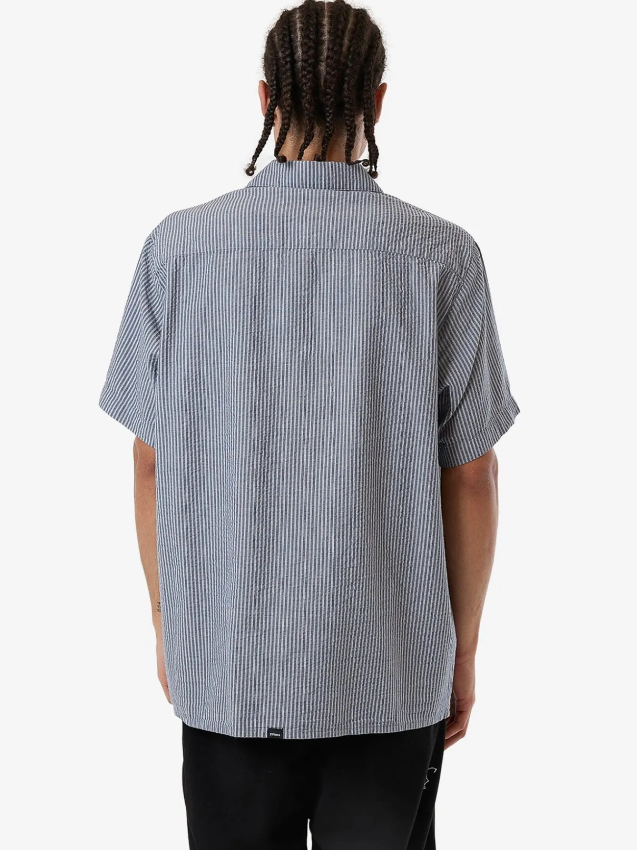 New Thrills Union Short Sleeve Stripe Work Shirt - Light Petrol LightPetrol