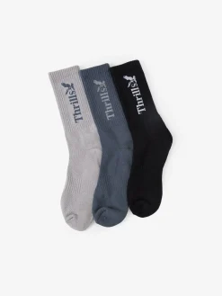 Fashion Thrills Workwear 3 Pack Sock - Alloy - Light Petrol - Black