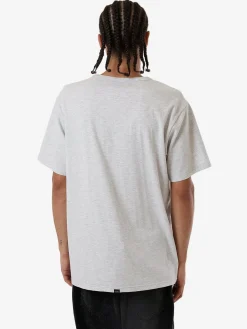Discount Thrills Workwear Embro Merch Fit Tee - White Marle WhiteMarle
