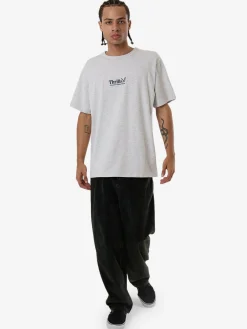 Discount Thrills Workwear Embro Merch Fit Tee - White Marle WhiteMarle