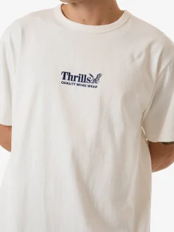 Hot Thrills Workwear Embro Merch Fit Tee - Dirty White DirtyWhite