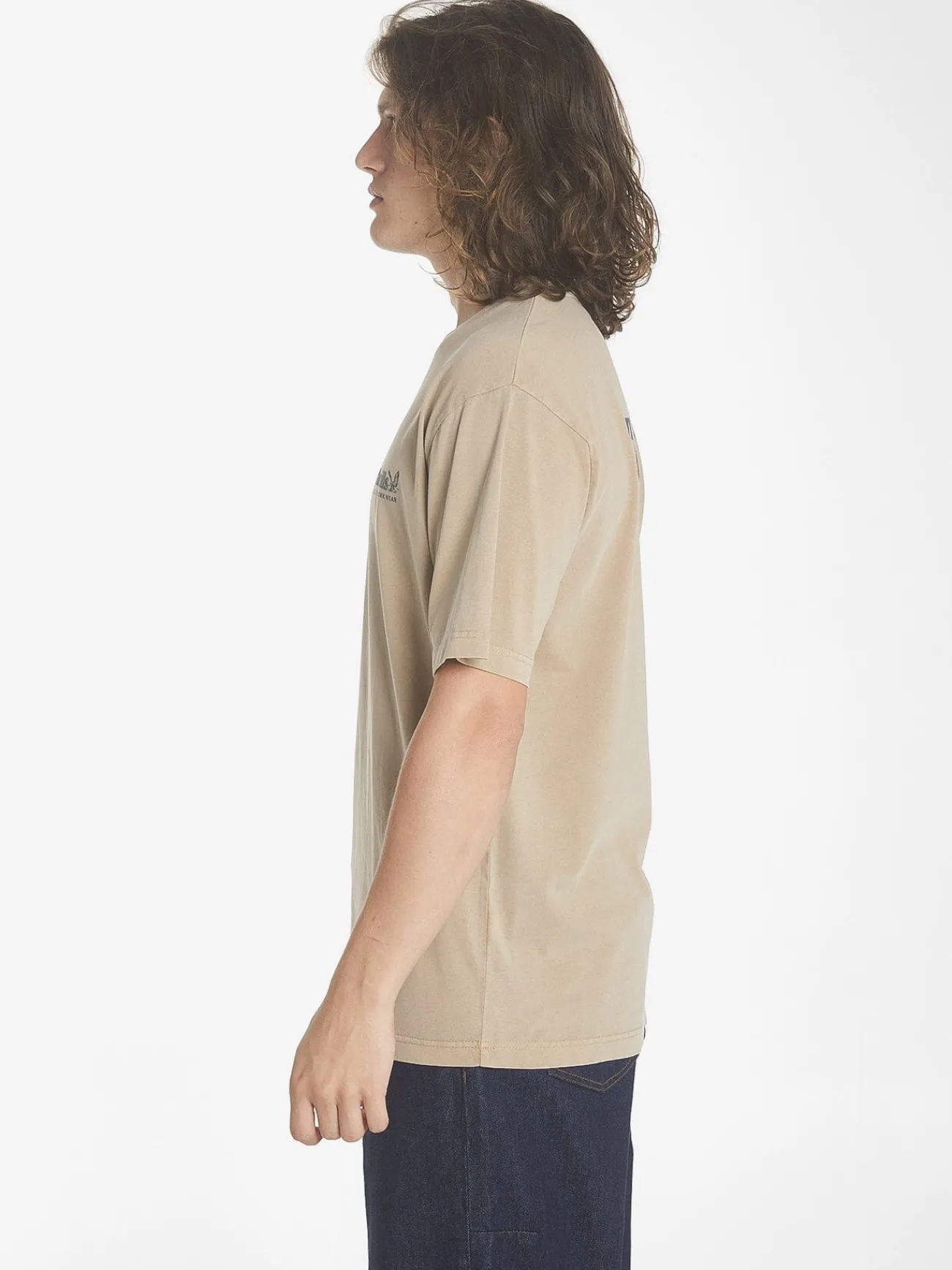 Online Thrills Workwear Oversize Fit Tee - Sand