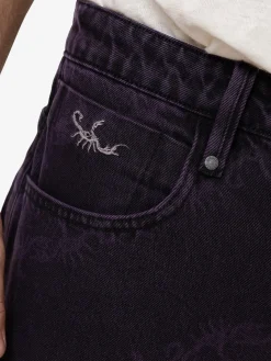 Hot Thrills x Epokhe Big Slacker Denim Short - Black/Purple