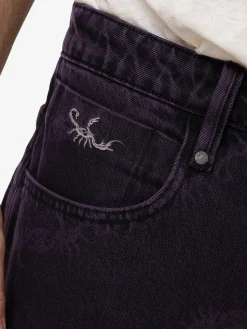 Clearance Thrills x Epokhe Big Slacker Denim Jean - Black/Purple