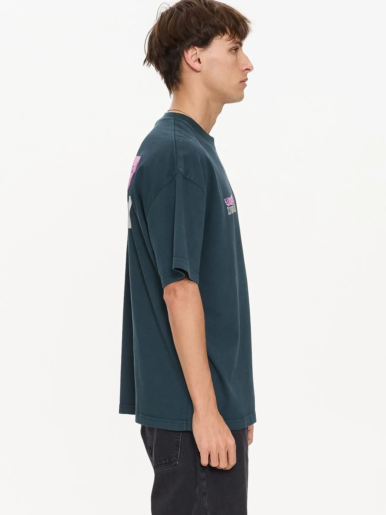 Sale Thrills Total Anarchy Box Fit Oversize Short Tee - Deep Teal DeepTeal