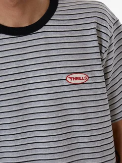 Fashion Thrills Tribute To Chaos Stripe Merch Fit Tee - Black