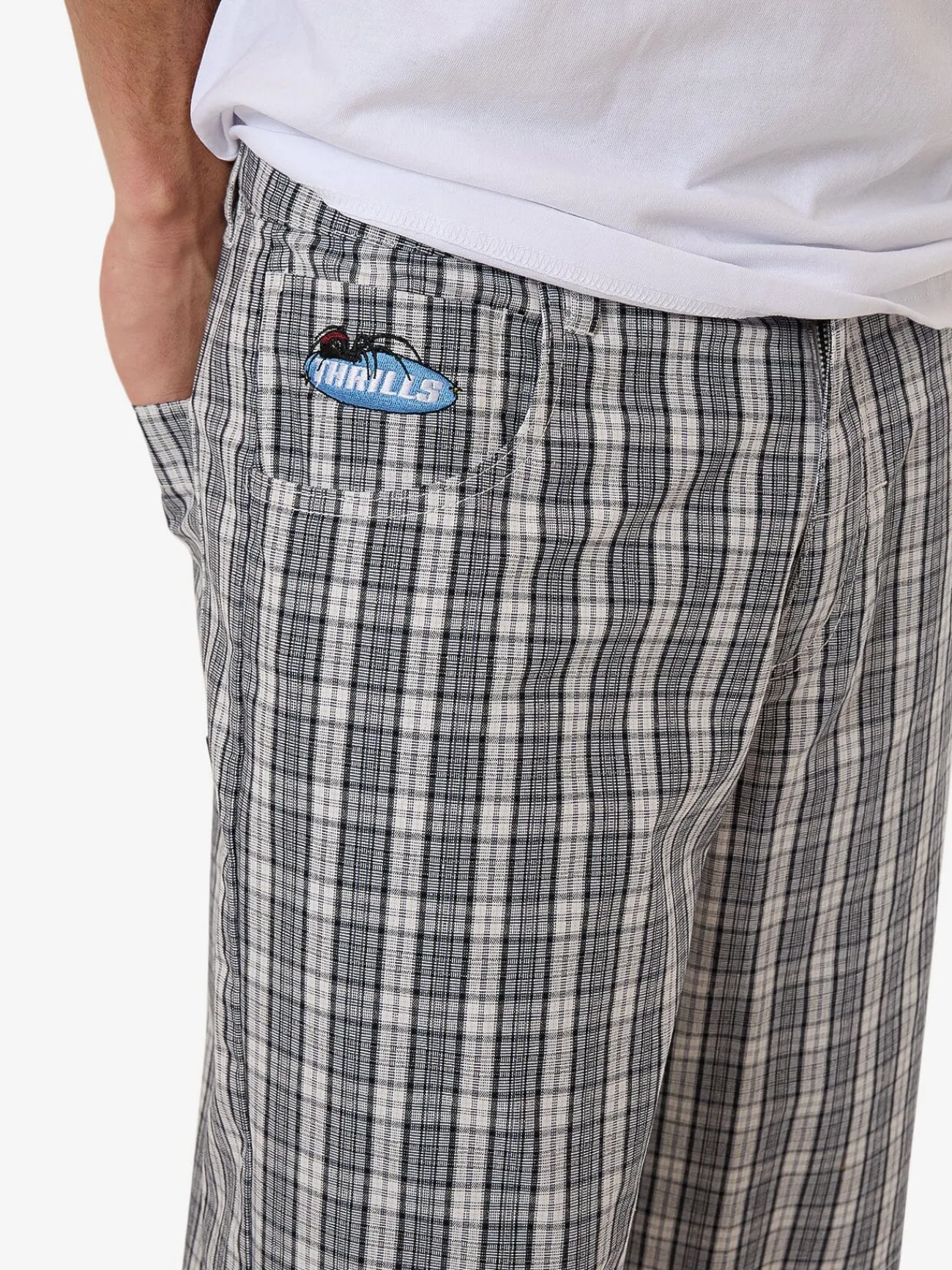 Online Thrills Trust In Us Big Slacker Short - White