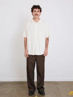 Fashion Thrills Unhinged Short Sleeve Shirt - Dirty White DirtyWhite