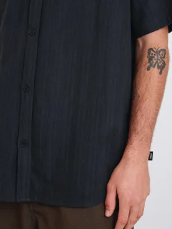 Online Thrills Unhinged Short Sleeve Shirt - Washed Black WashedBlack