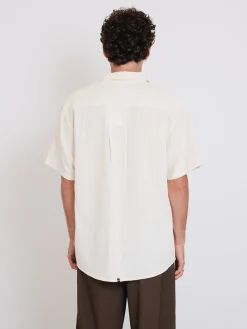 Fashion Thrills Unhinged Short Sleeve Shirt - Dirty White DirtyWhite