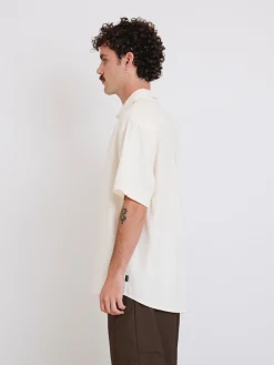 Fashion Thrills Unhinged Short Sleeve Shirt - Dirty White DirtyWhite